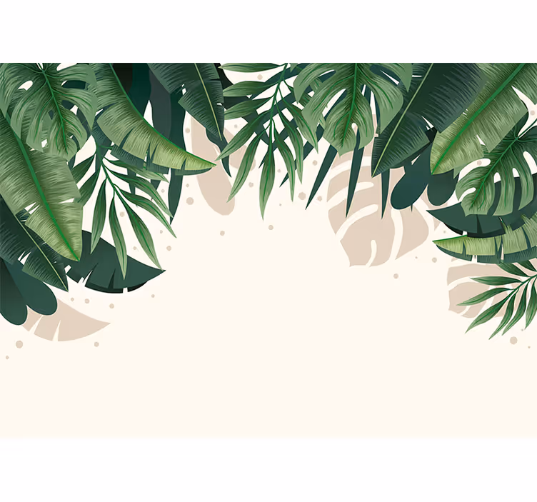 Nature wallpaper tropical leaf canopy - TenStickers