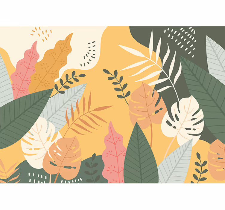 Nature wallpaper lush leaf designs - TenStickers