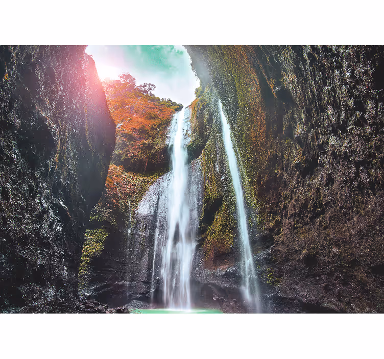 Wall mural waterfall majestic cascade scene - TenStickers