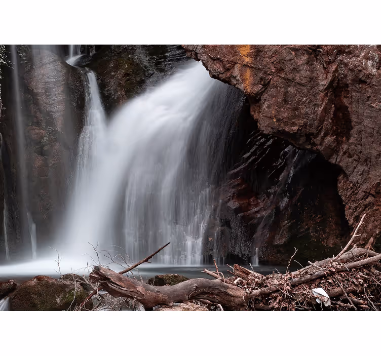Wall mural waterfall grand cascading view - TenStickers