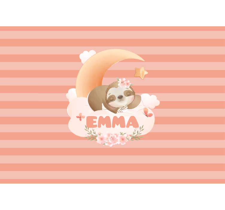Childrens wall mural sloth with moon - TenStickers