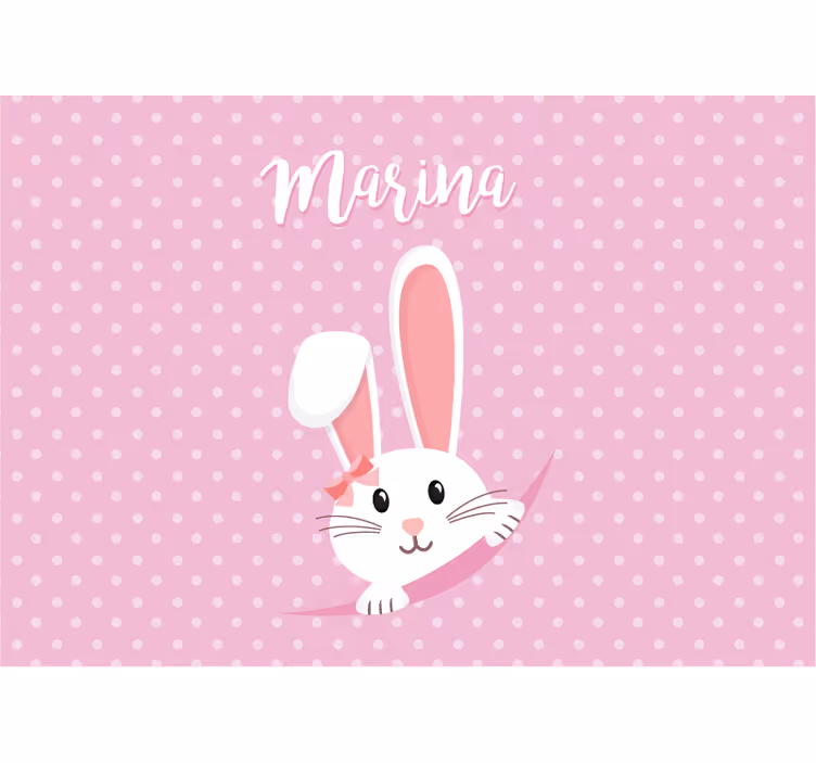 Childrens wall mural bunny with bow - TenStickers