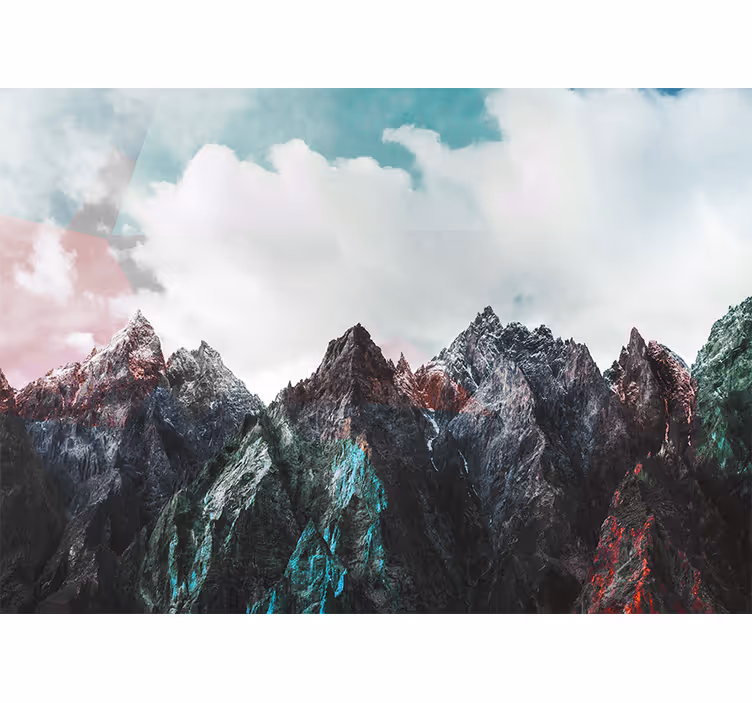 Wall mural mountain majestic mountain summits - TenStickers