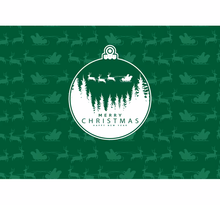 Christmas wall mural joyful winter landscape - TenStickers