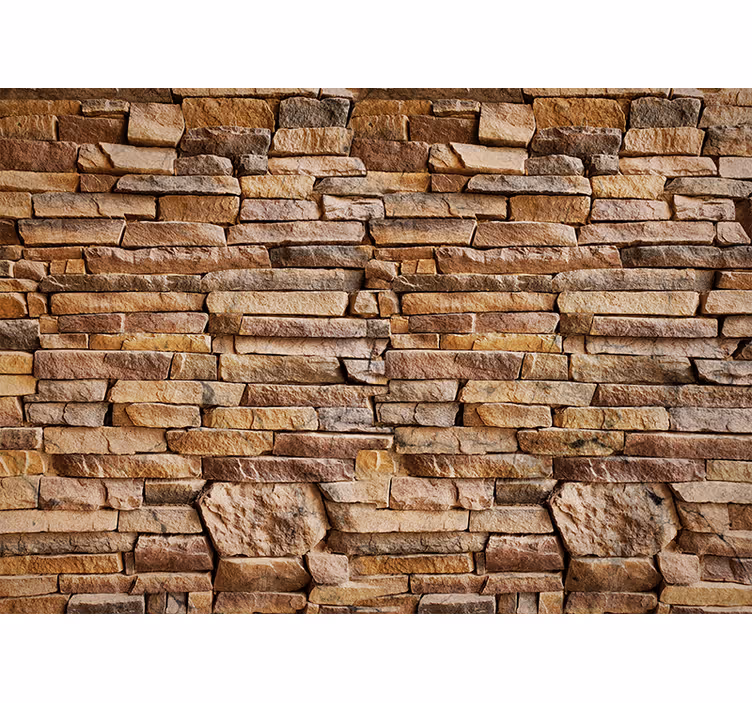 Mural stone wall with natural stone texture - TenStickers