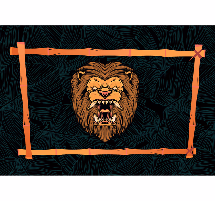 Majestic Artwork lion wall mural - TenStickers