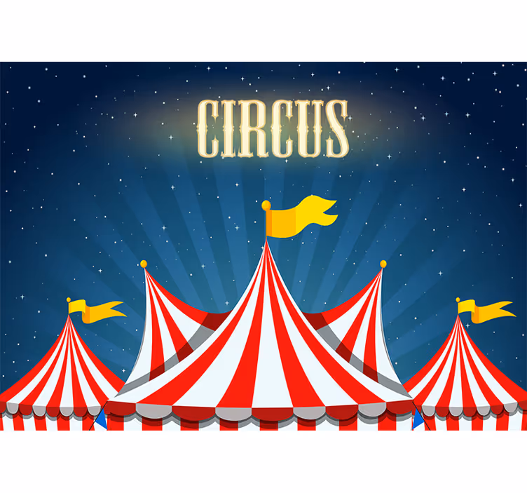 Romantic wall mural circus playtime - TenStickers