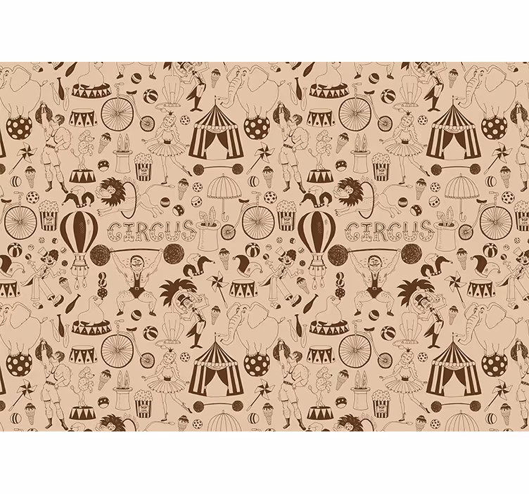 People wall mural circus performance art - TenStickers