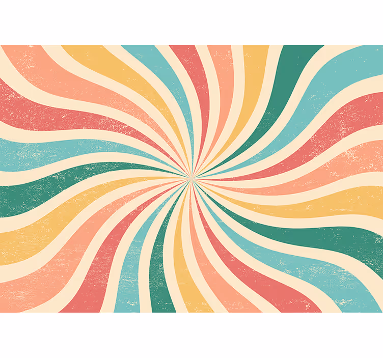 3d wallpaper spiral color waves - TenStickers