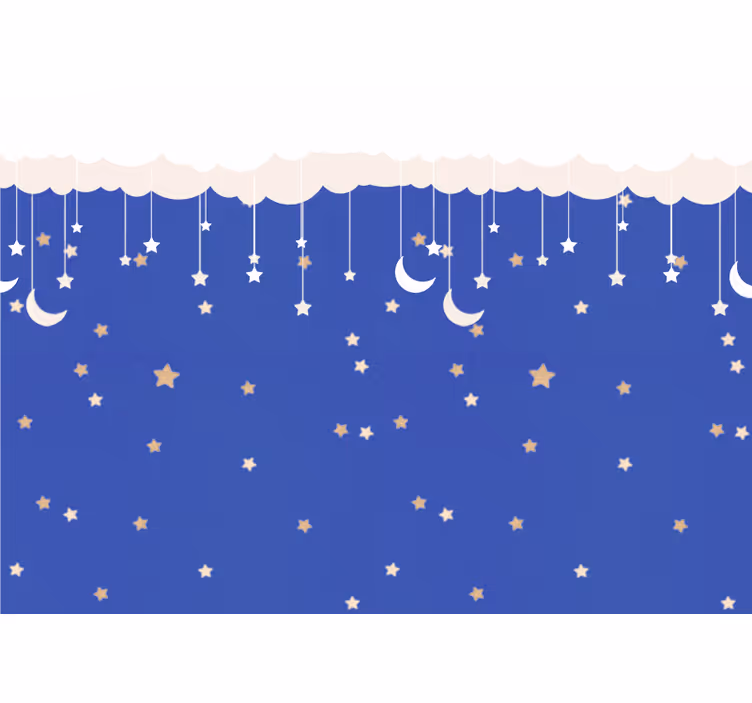 Childrens wall mural night sky adventure - TenStickers