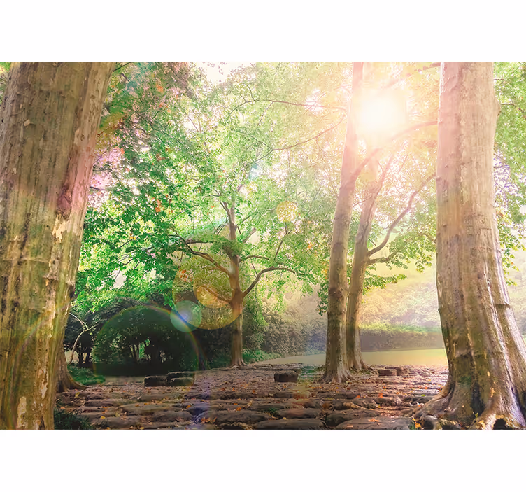Nature wallpaper lush greenery calm - TenStickers