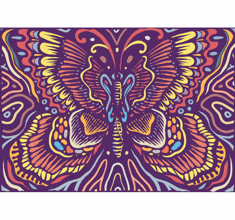 Colorful Butterfly Art animals wall mural - TenStickers