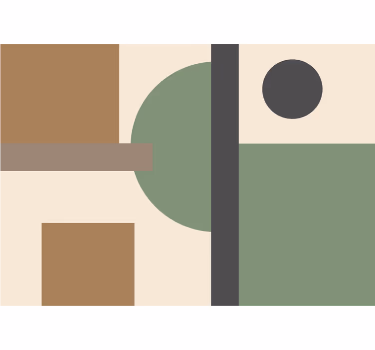 Abstract wall mural geometric shape arrangement - TenStickers