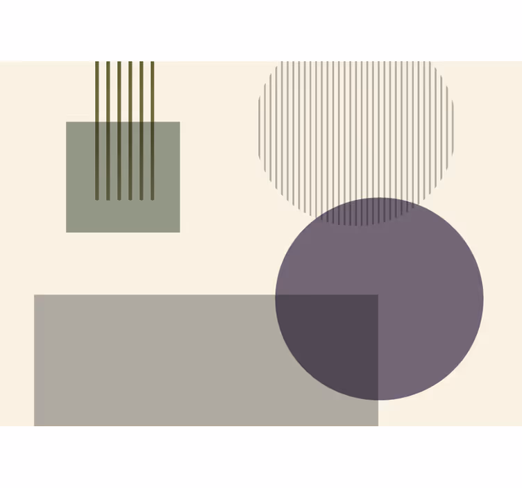 Abstract wall mural geometric shapes play - TenStickers