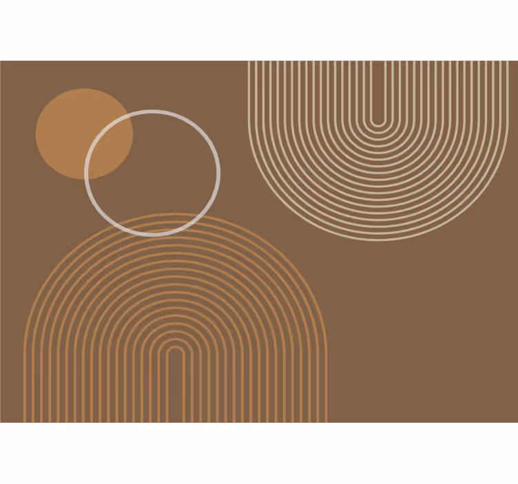 Abstract wall mural with geometric circular designs - TenStickers