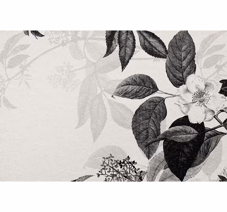Flower wall mural graceful bloom design - TenStickers