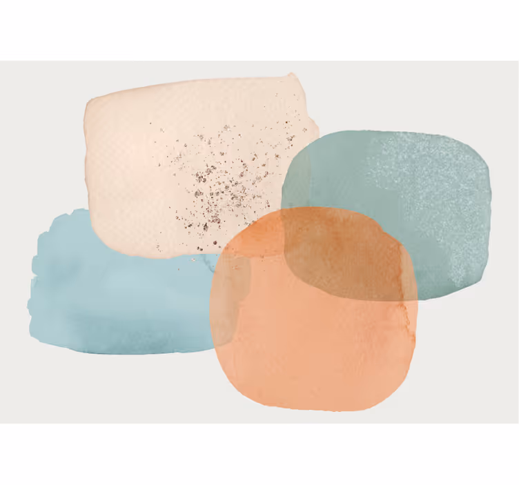 Soft Circular Forms abstract wall mural - TenStickers