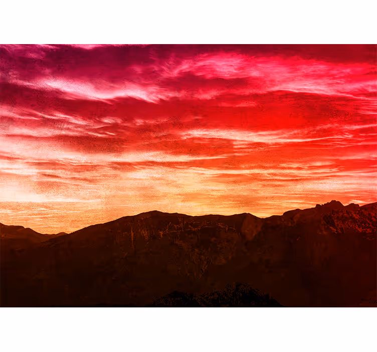 Wall mural mountain majestic mountain twilight - TenStickers