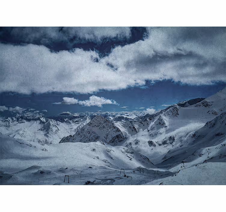 Wall mural mountain snow-capped peaks - TenStickers