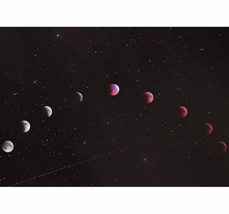 Space wall mural phases of moon - TenStickers