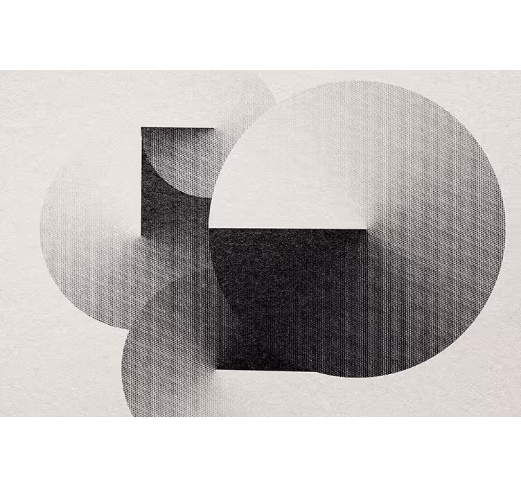Abstract wall mural geometric circle design - TenStickers