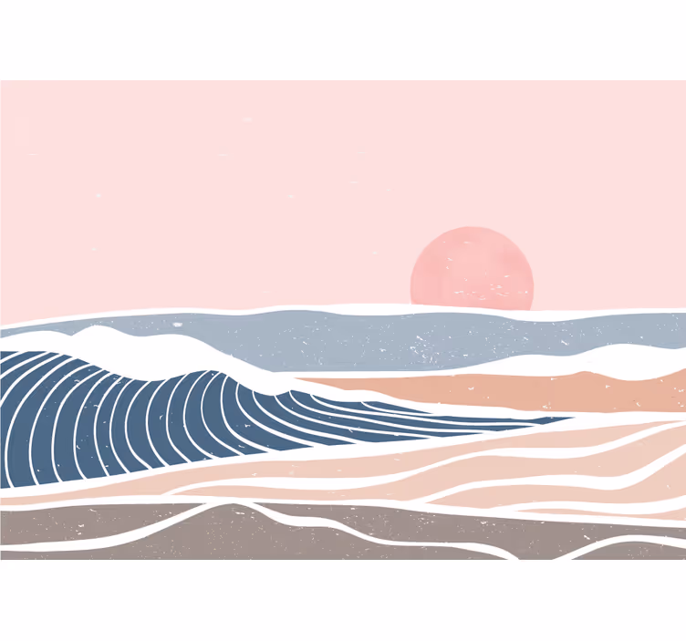Wall mural nature serene coastal landscape - TenStickers