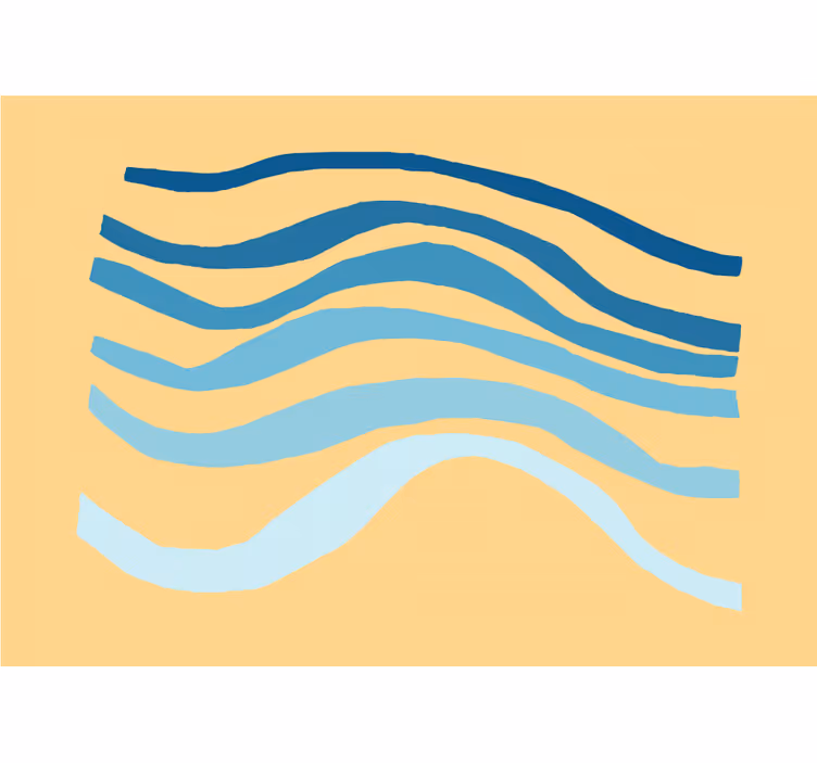 Abstract wall mural wavy lines texture - TenStickers