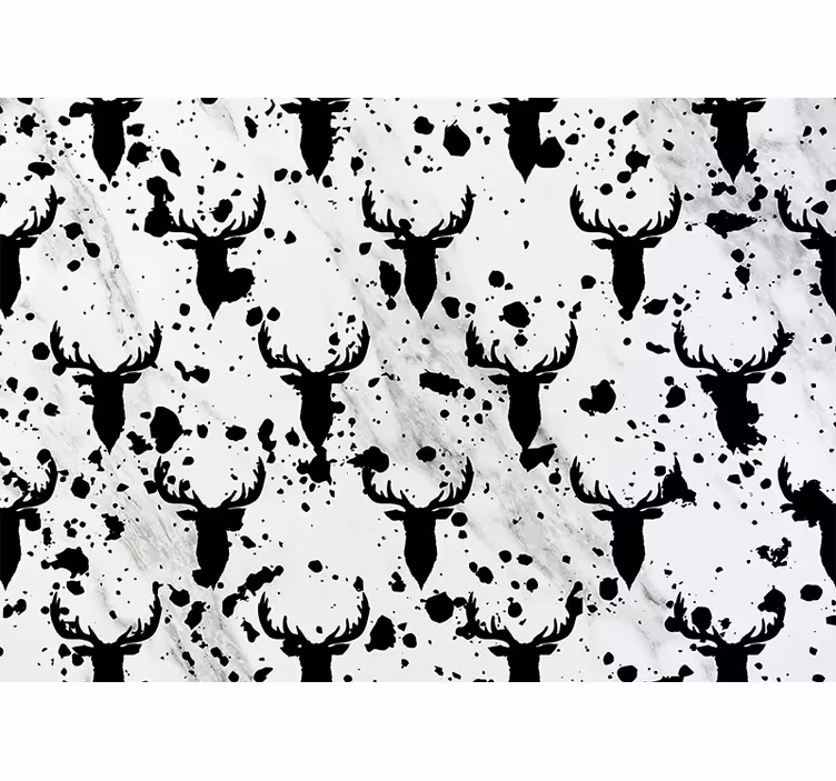 Animals wall mural stag silhouette design - TenStickers