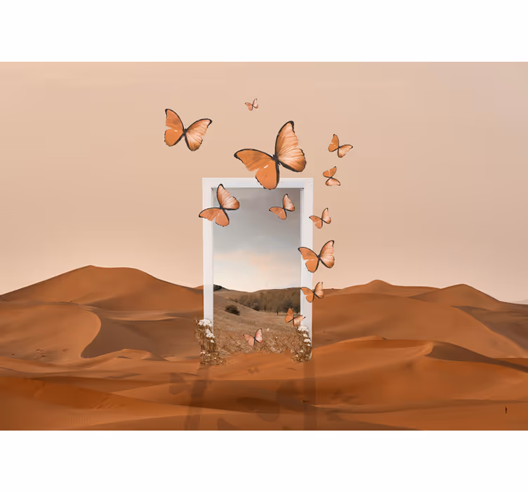 Flying Butterflies wall mural nature - TenStickers
