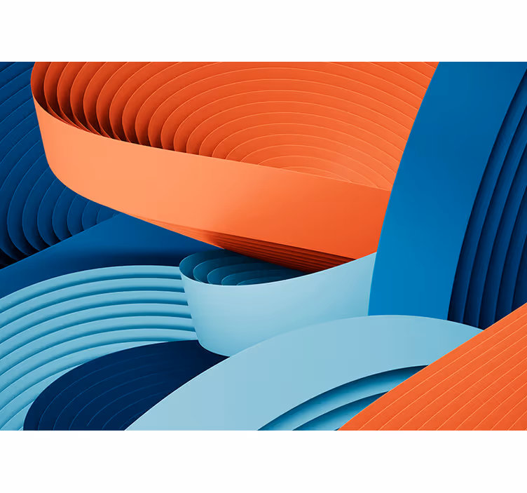 Abstract wall mural dynamic paper layers - TenStickers