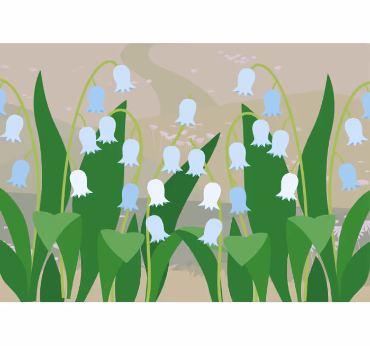 Flower wall mural delicate floral blossoms - TenStickers