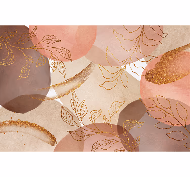 Ornamental Floral Pattern wall mural bathroom - TenStickers