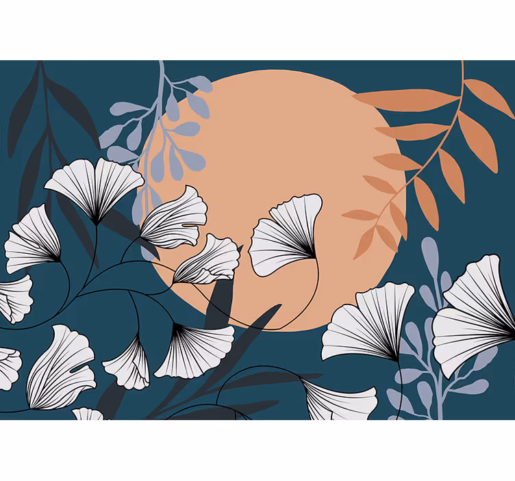 Flower wall mural floral botanical arrangement - TenStickers
