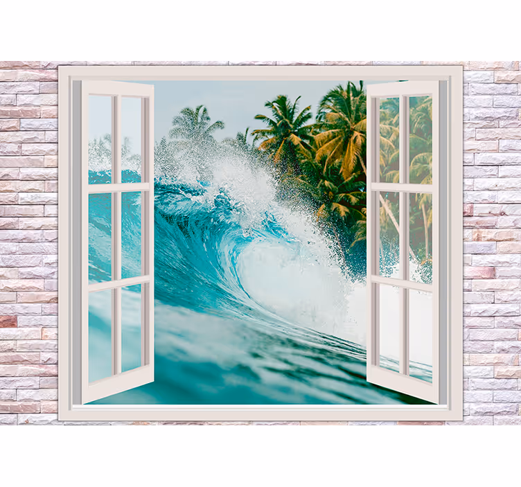 Under the sea wall mural ocean wave scene - TenStickers