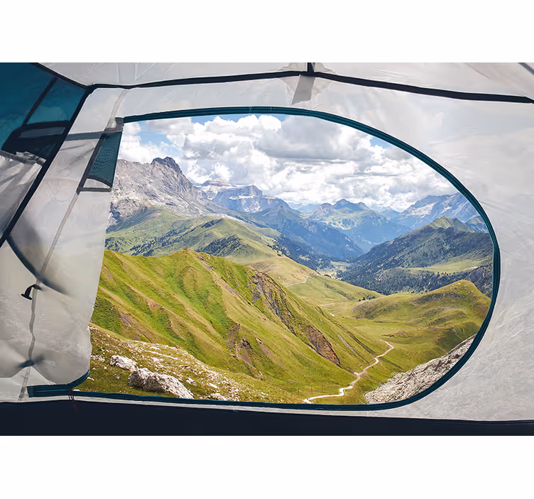 Verdant mountain landscape landscape wall mural - TenStickers