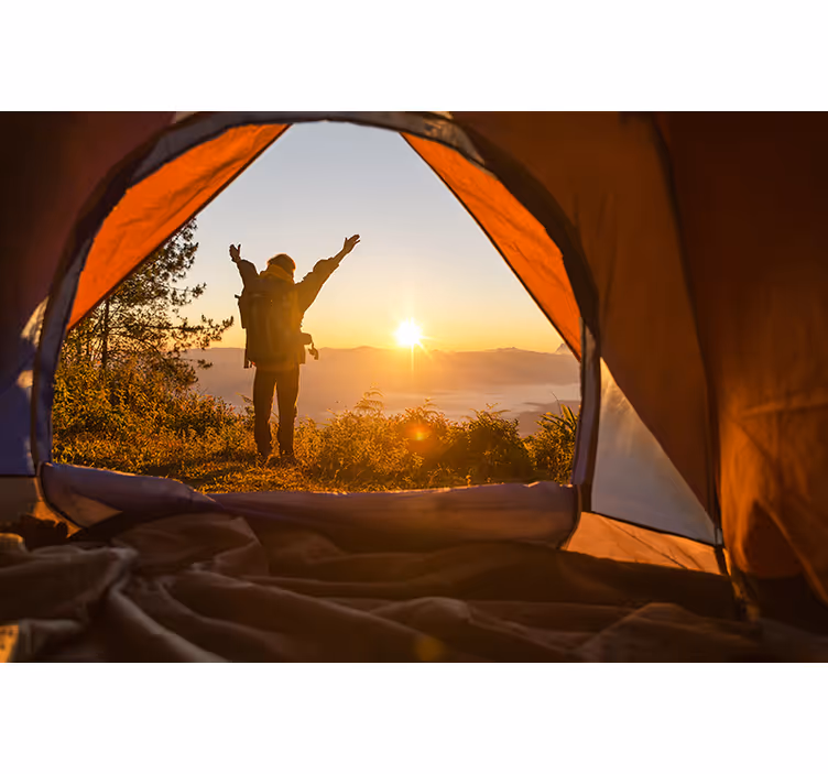 Wall mural nature sunrise adventure delight - TenStickers