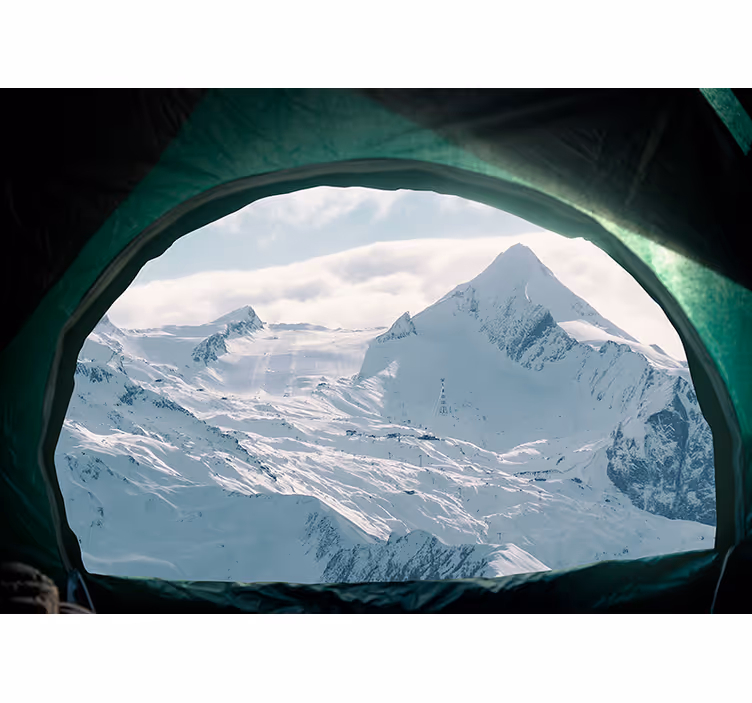 Wall mural mountain majestic snow peaks - TenStickers