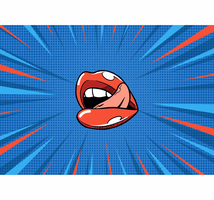 Graffiti wall mural lively mouth pop - TenStickers