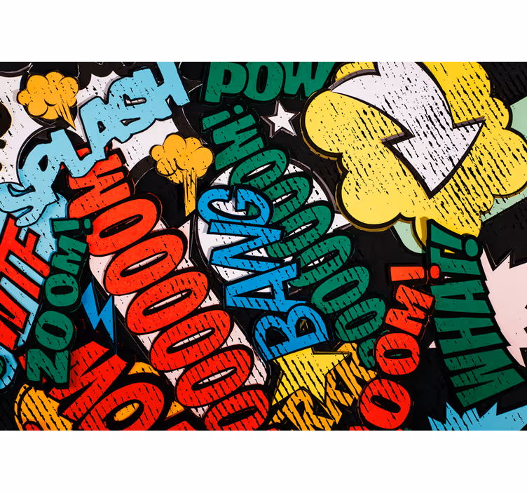 Graffiti wall mural comic book sounds - TenStickers