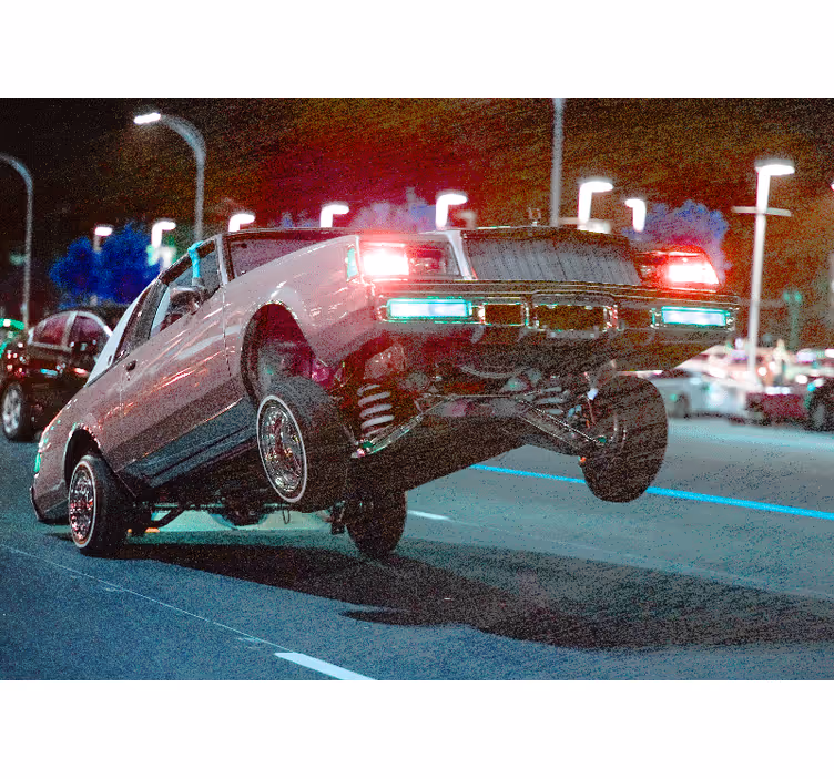 Wall mural vehicle classic car stunt - TenStickers