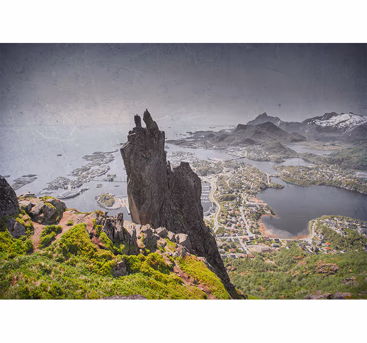 Landscape wall mural majestic rock formation - TenStickers