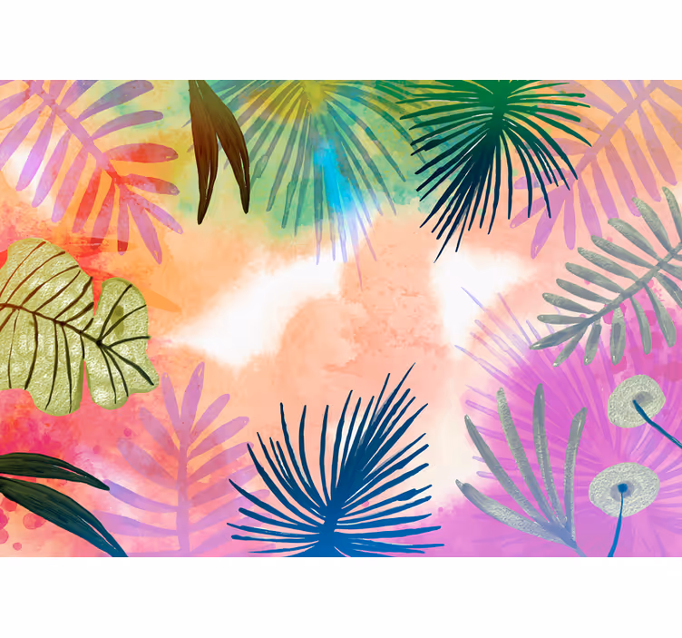Nature wallpaper tropical foliage patterns - TenStickers