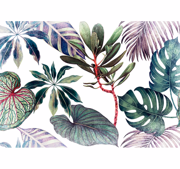 Nature wallpaper tropical foliage design - TenStickers