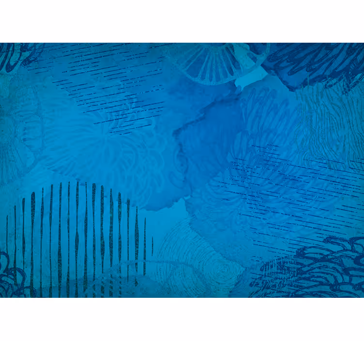 Abstract wall mural in blue textured patterns - TenStickers