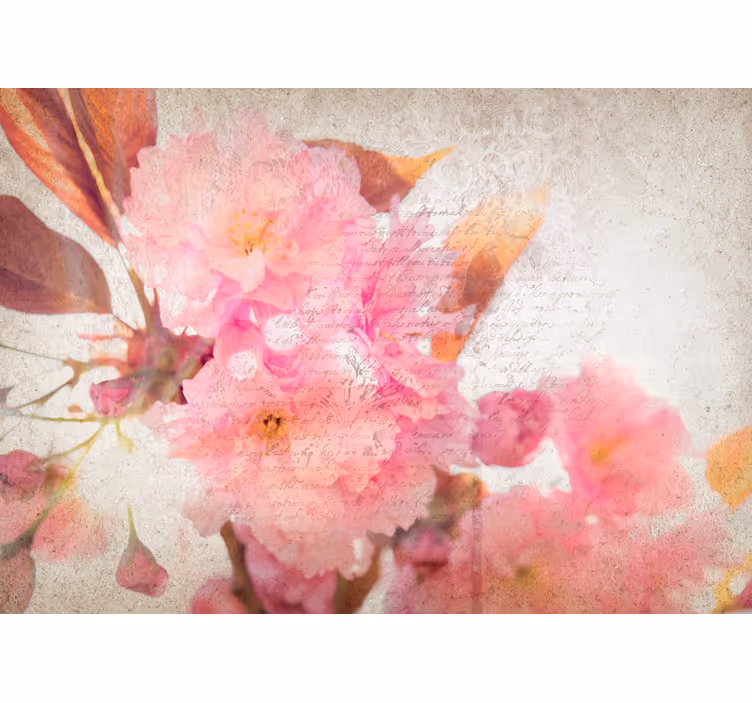 Flower wall mural cherry blossom delight - TenStickers