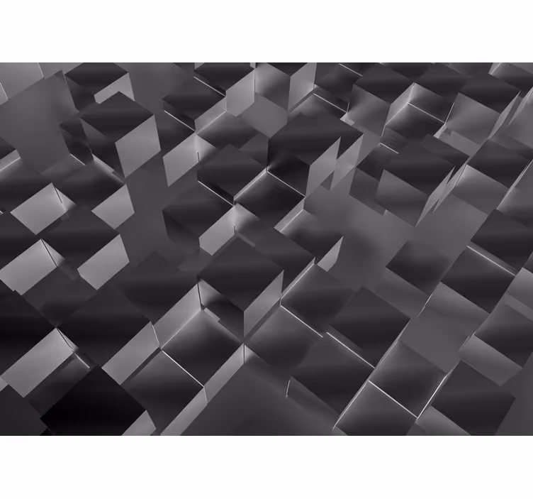 Texture wall mural three dimensional cubes - TenStickers