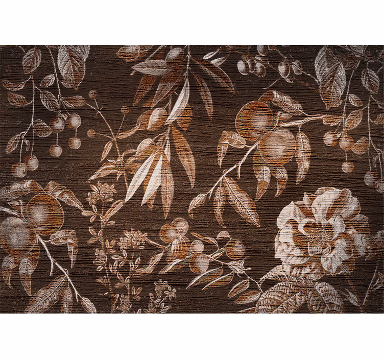 Flower wall mural floral artistry design - TenStickers
