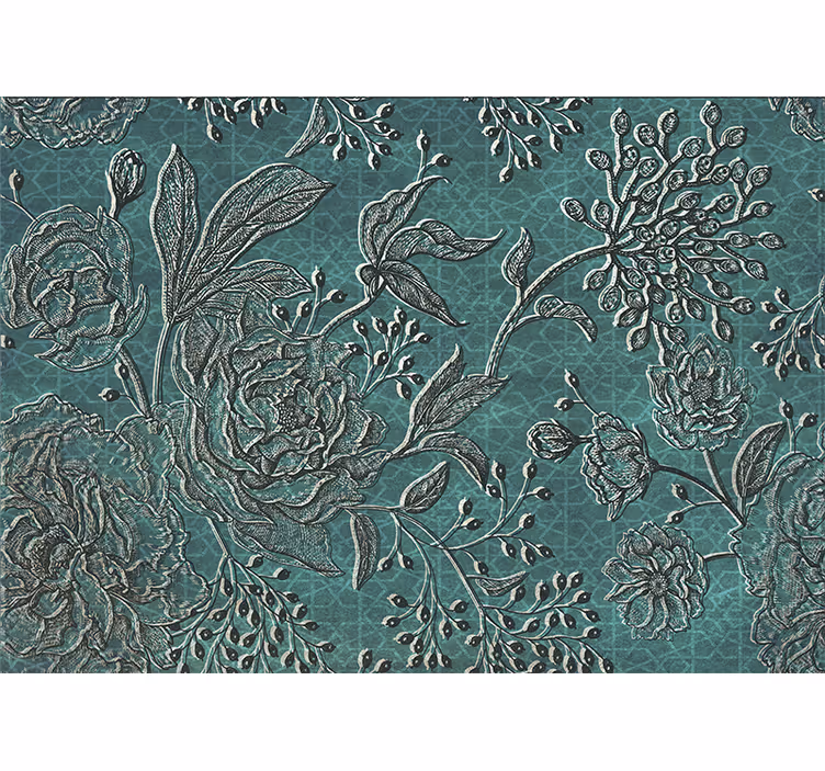 Flower wall mural intricate floral design - TenStickers