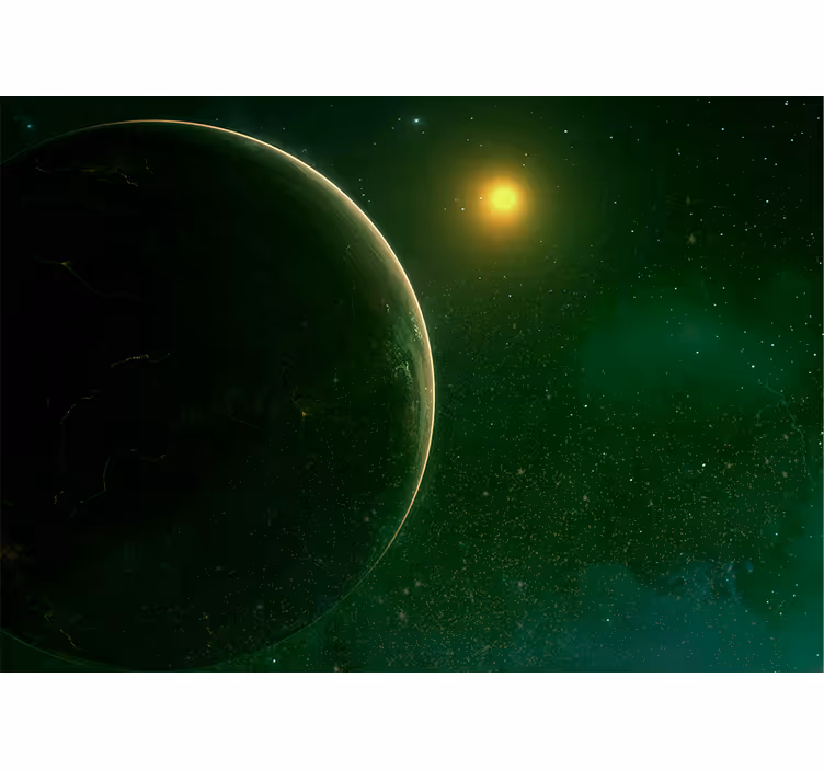 Space wall mural planetary celestial scene - TenStickers