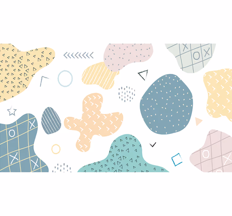 Texture wall mural abstract pattern shapes - TenStickers